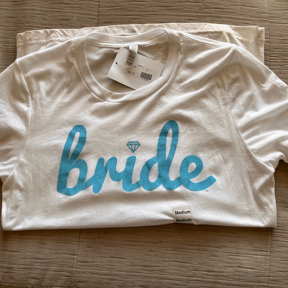 Brand new bride t-shirt, size medium
